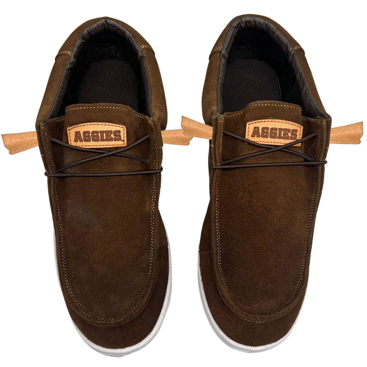 Men's Texas A&M University Shoes | Brown Suede Shoes | Officially Licensed | Myles