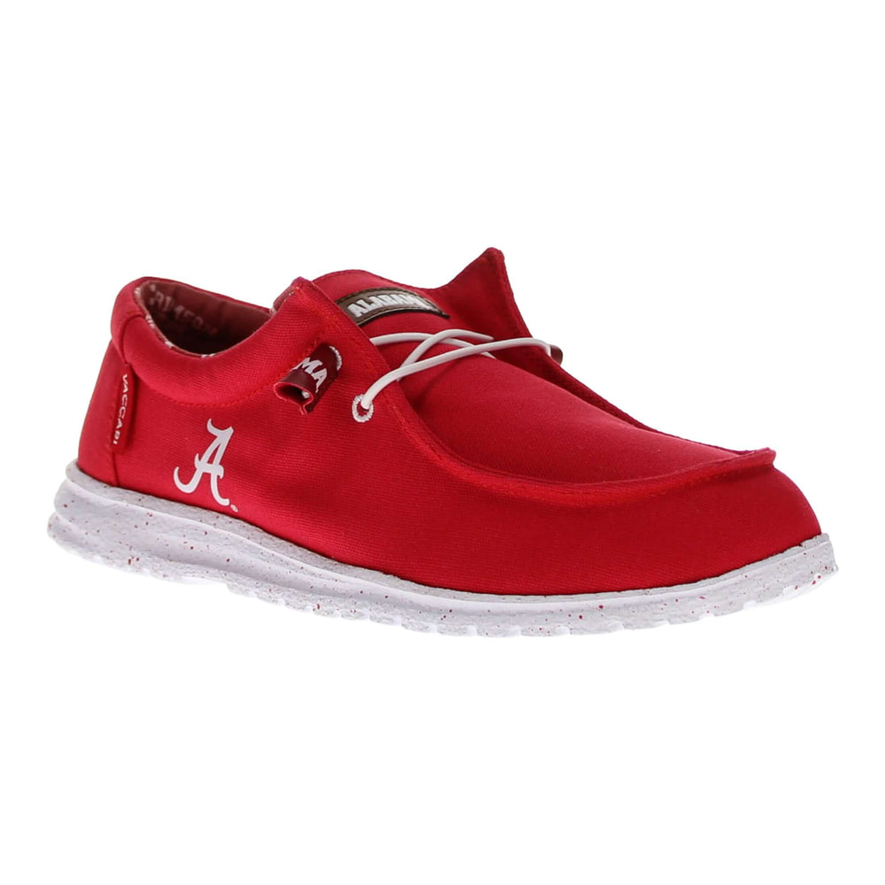 Men's University of Alabama Crimson Tide Red Canvas Casual Shoe by Vaccari