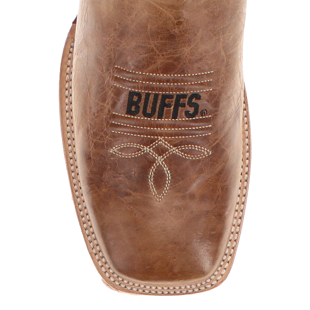 Men's University of Colorado Tan Sqaure Toe Cowboy Boots by Vaccari