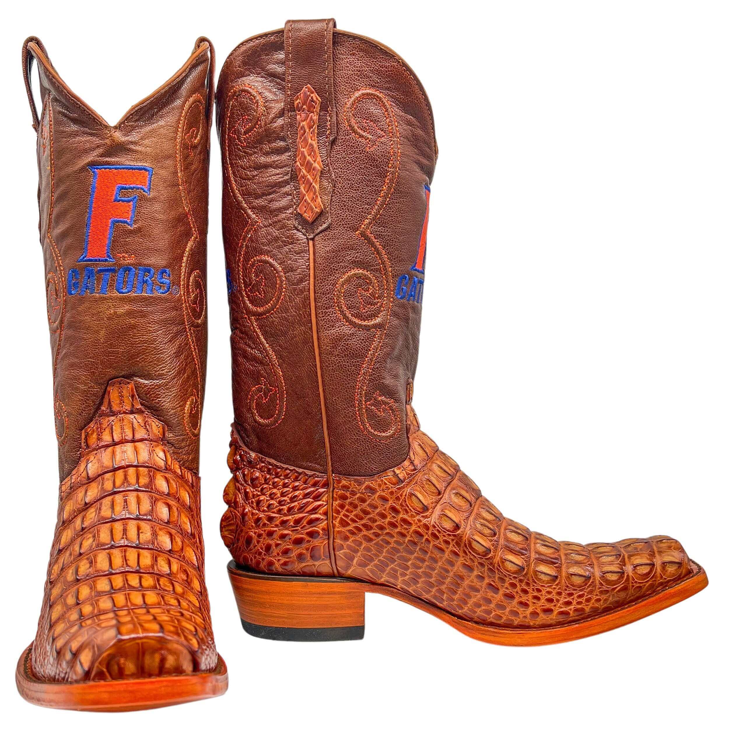 Men s University of Florida Cognac Hornback Alligator Boots