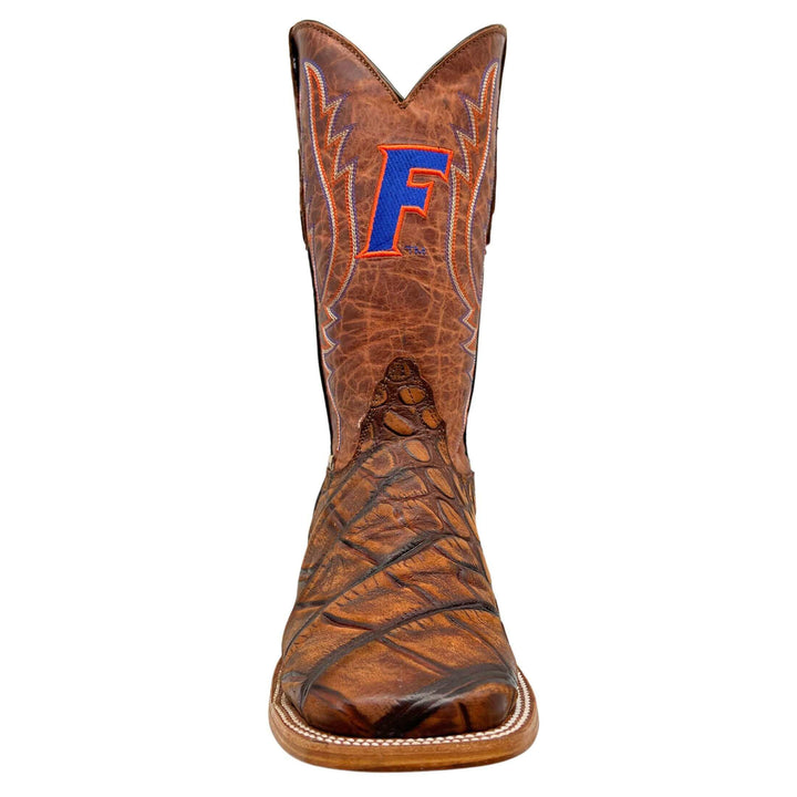 Men's University of Florida Gators Cowboy Boots | Cognac Square Toe Boots | Officially Licensed | Cooper