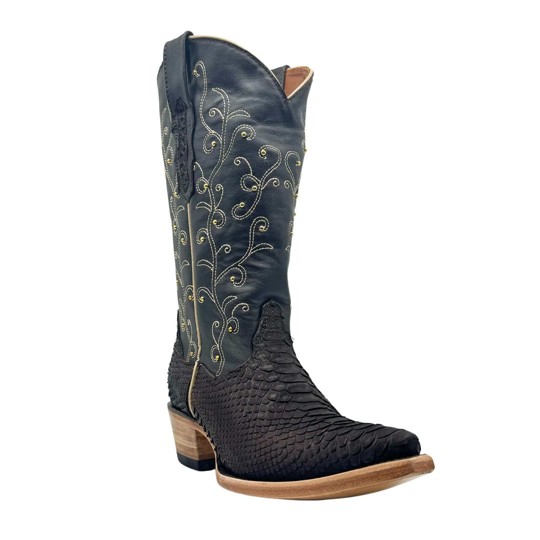 Women's Vaccari Mocha Python Snip Toe Boots