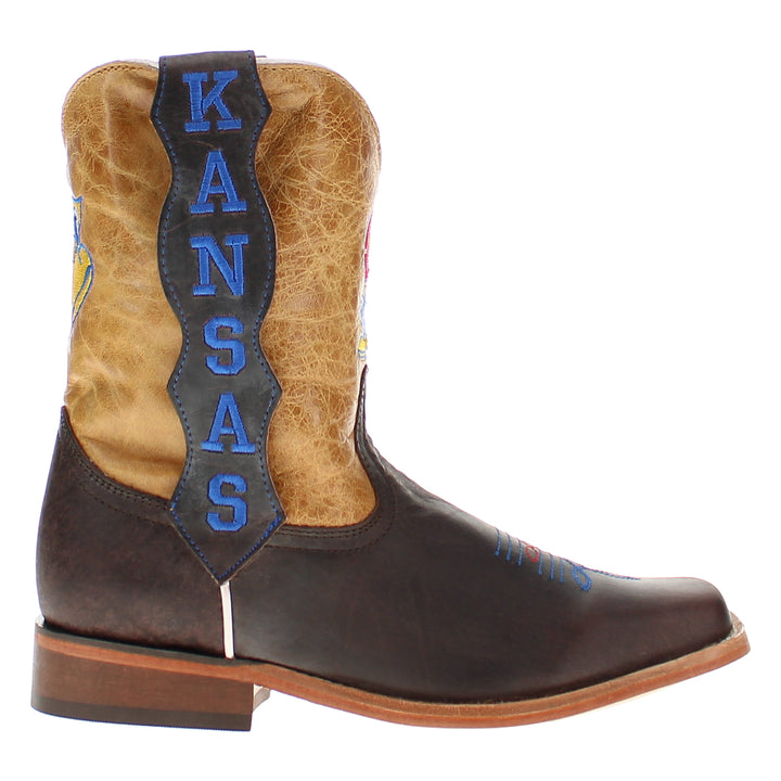 Kid's Dakota University of Kansas Mascot Cowboy Boots by Vaccari