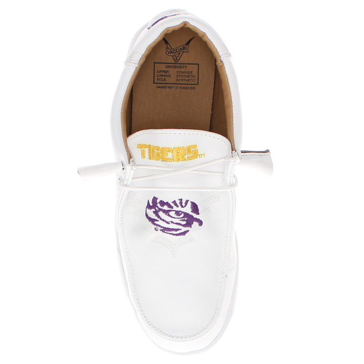 Women's Louisiana State University leather slip-on shoes