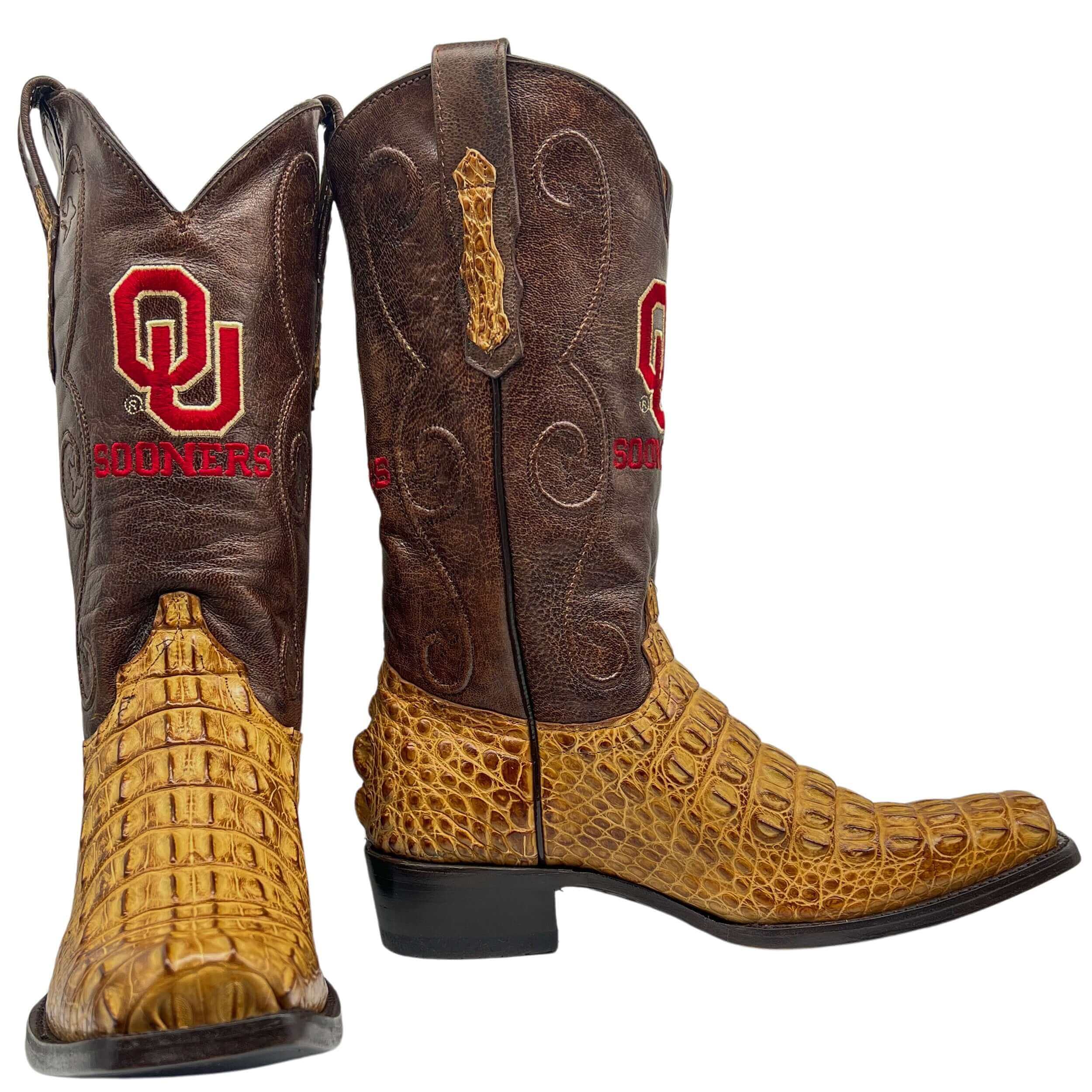 Alligator fashion square toe cowboy boots