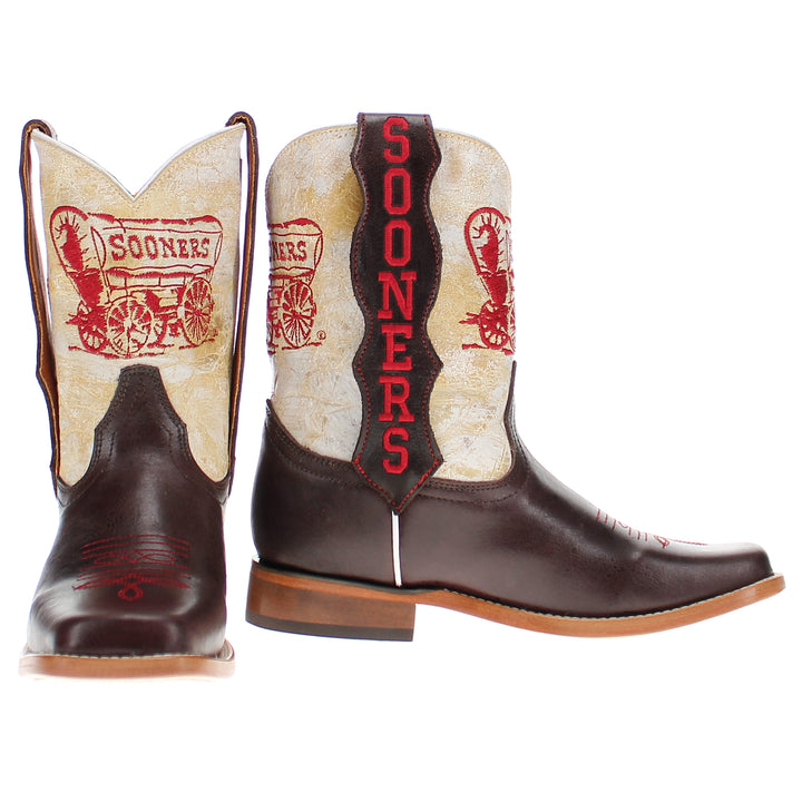 Kid's Dakota University of Oklahoma Mascot Cowboy Boots by Vaccari