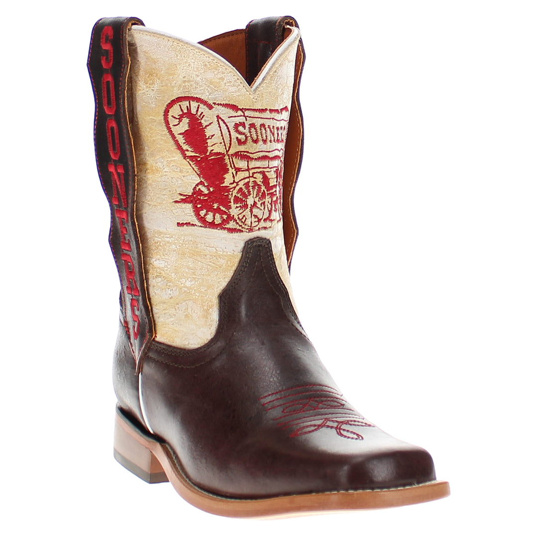 Kid's Dakota University of Oklahoma Mascot Cowboy Boots by Vaccari