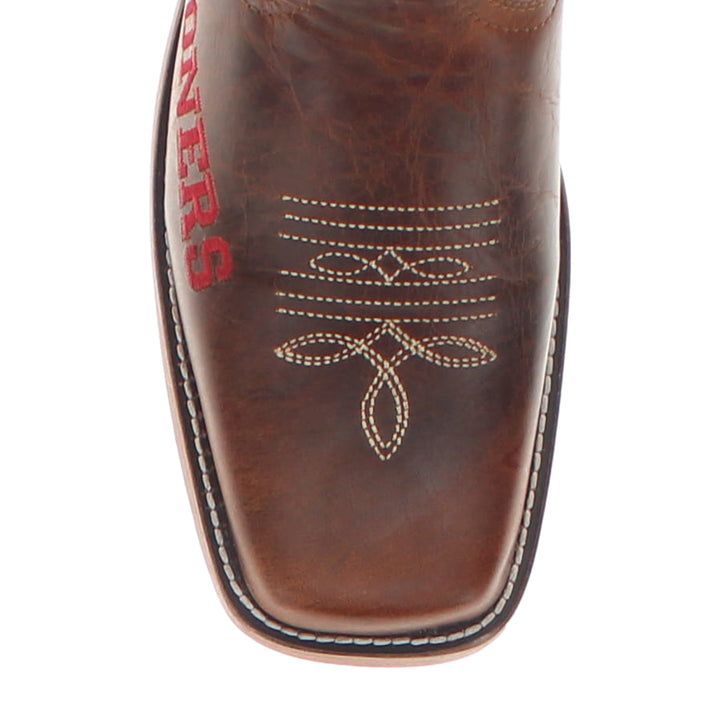 Kid's Blake University of Oklahoma Brown Cowboy Boots by Vaccari