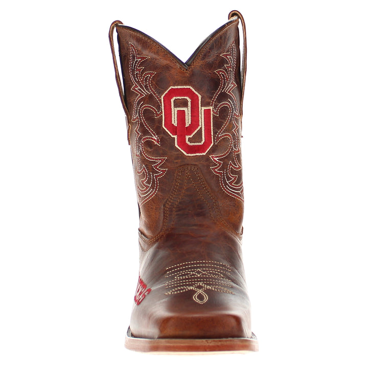 Kid's Blake University of Oklahoma Brown Cowboy Boots by Vaccari