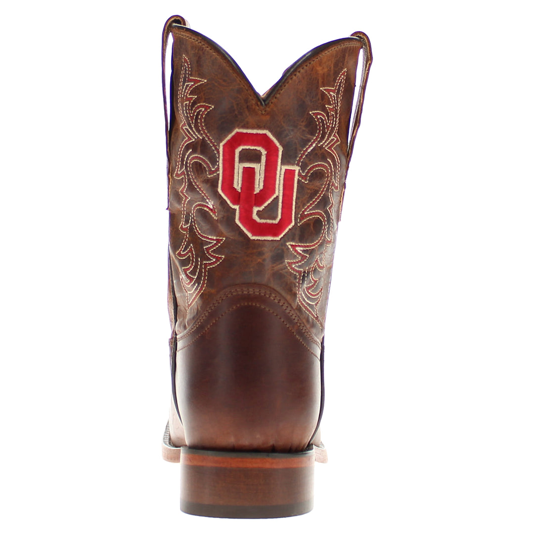 Kid's Blake University of Oklahoma Brown Cowboy Boots by Vaccari