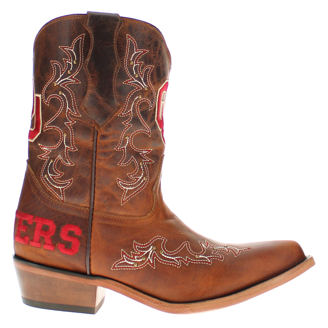 Kid's Amelia University of Oklahoma Studs Cowgirl Boots by Vaccari