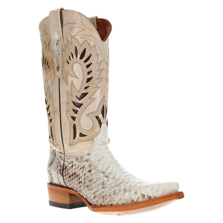 Mens Python Snake Skin Western Snip Toe Boots by Vaccari