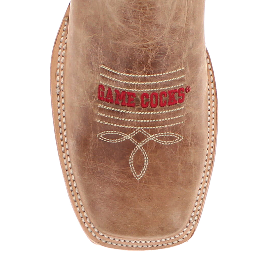 Men's University of South Carolina Tan Sqaure Toe Cowboy Boots by Vaccari