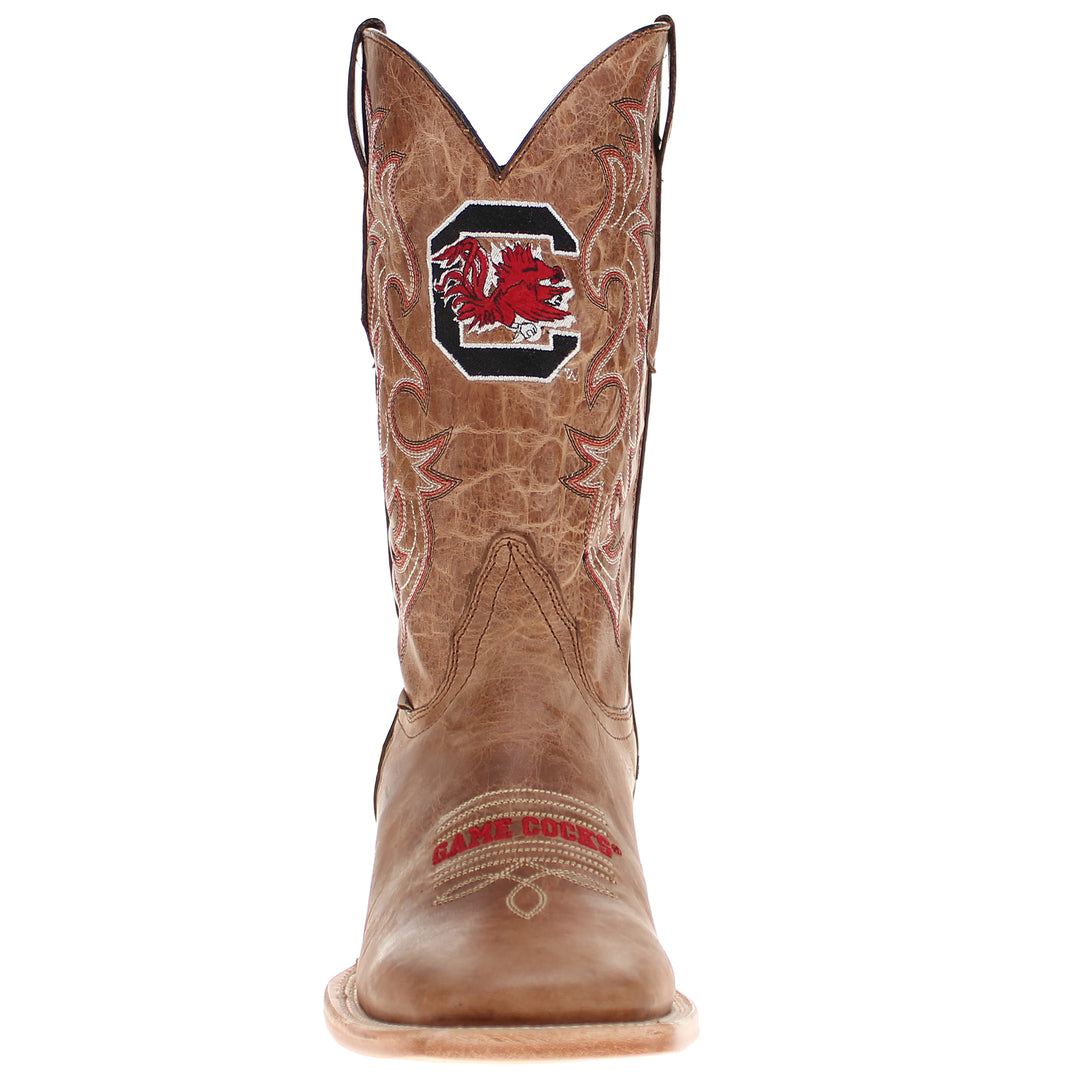 Men's University of South Carolina Tan Sqaure Toe Cowboy Boots by Vaccari