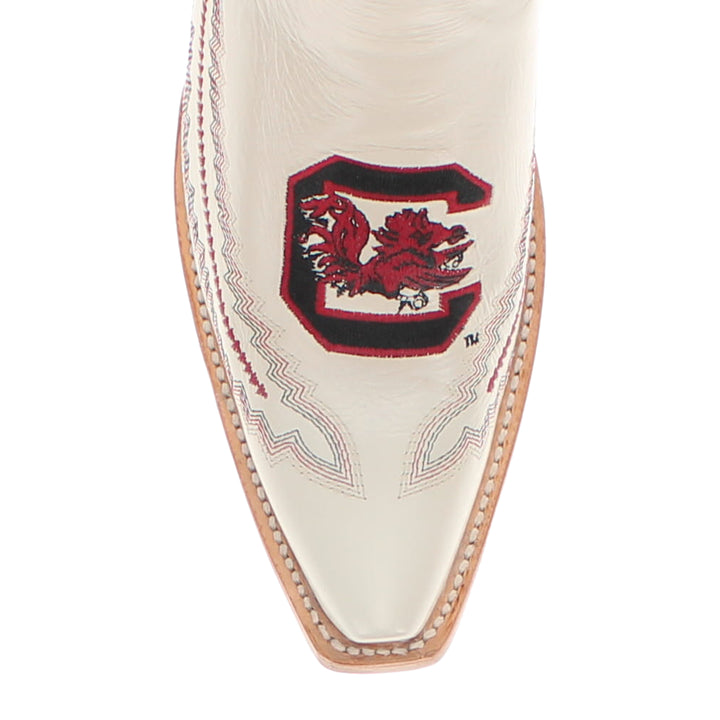 Women's South Carolina University Bone Snip Toe Cowgirl Boots Naomi by Vaccari