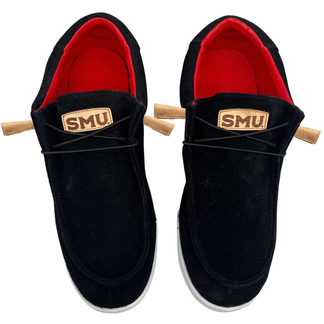 Men's Southern Methodist University Shoes | Black Suede Shoes | Officially Licensed | Myles