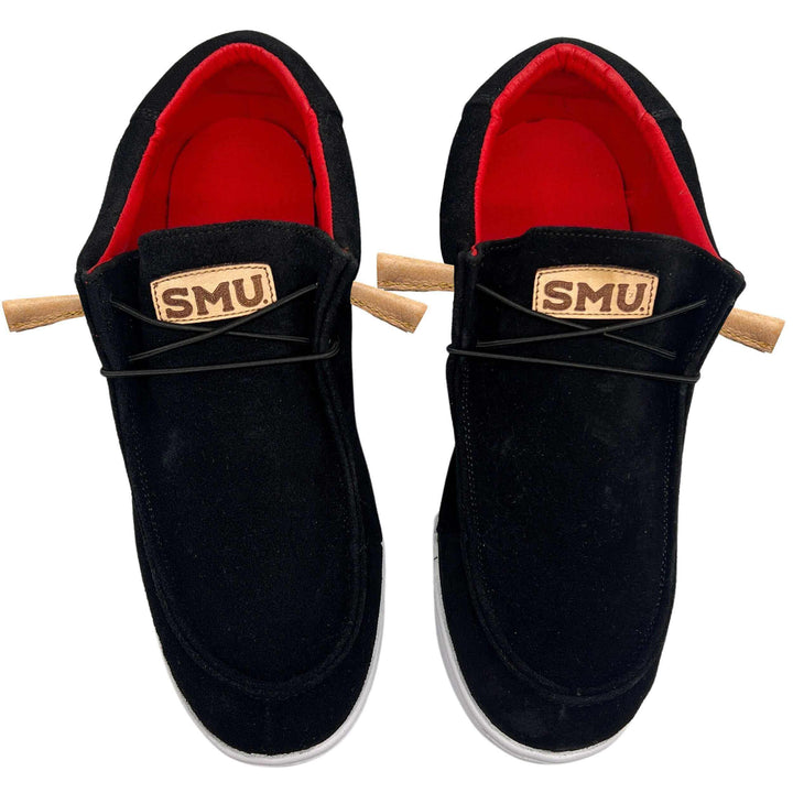 Men's Southern Methodist University Shoes | Black Suede Shoes | Officially Licensed | Myles