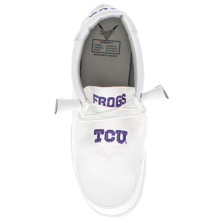 Women's Texas Christan University leather slip-on shoes