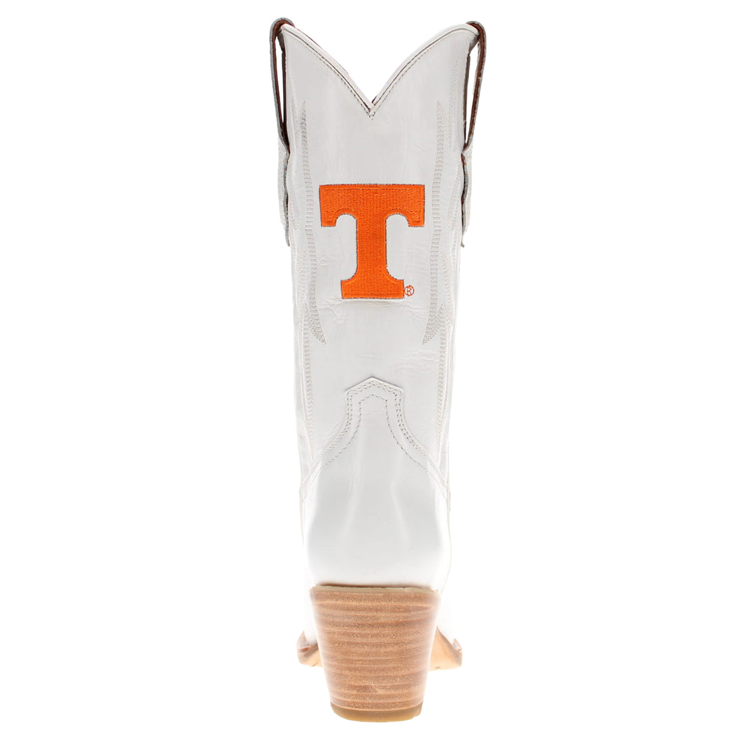 Women's University of Tennessee All White Pointed Toe Cowgirl Boots Leighton Vaccari University