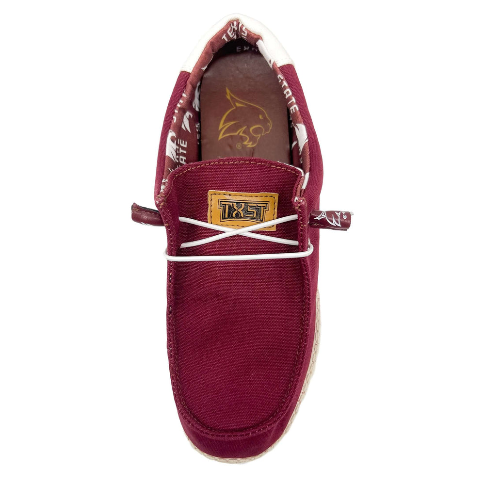 Men's Texas State University Maroon Canvas Shoe Nate