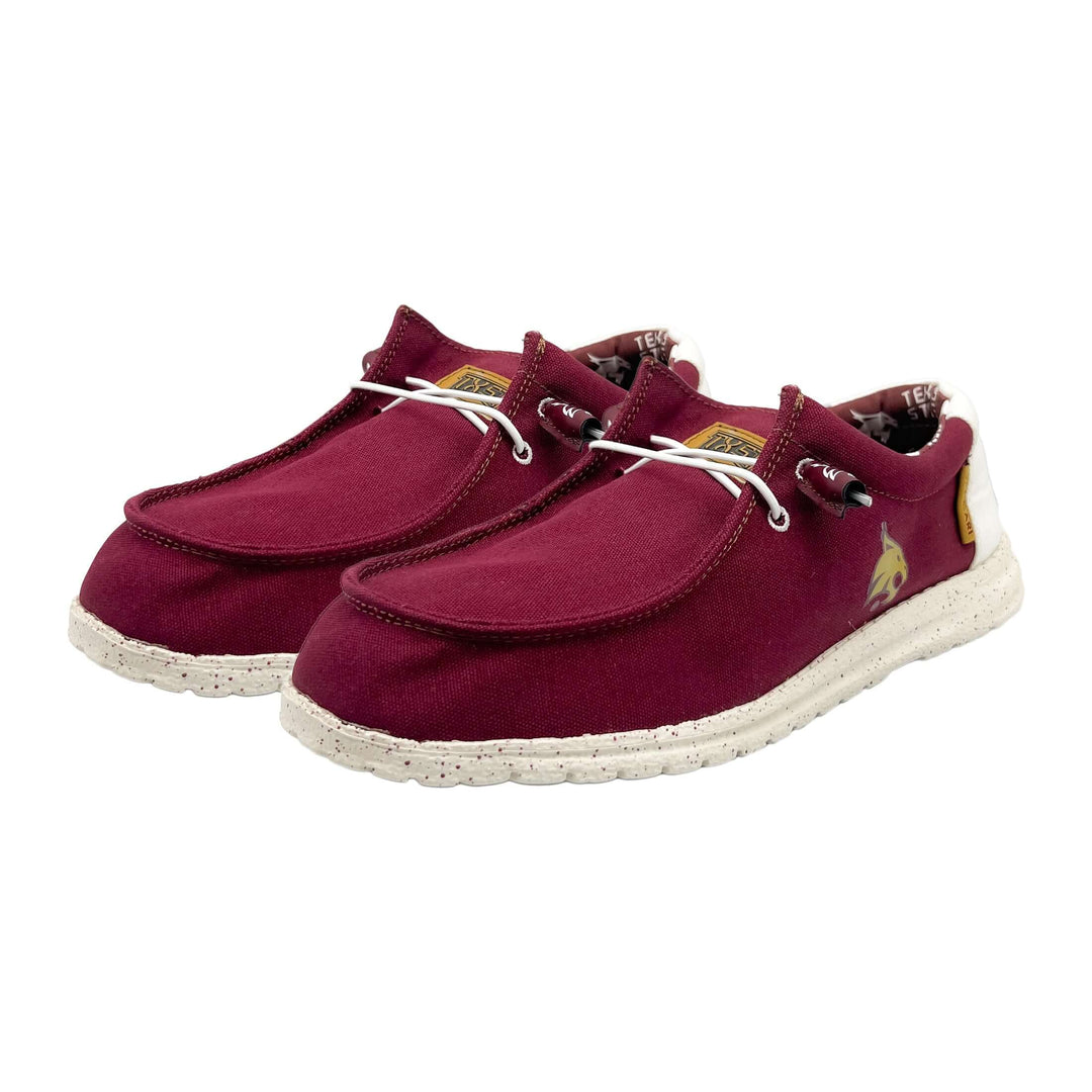 Men's Texas State University Maroon Canvas Shoe Nate