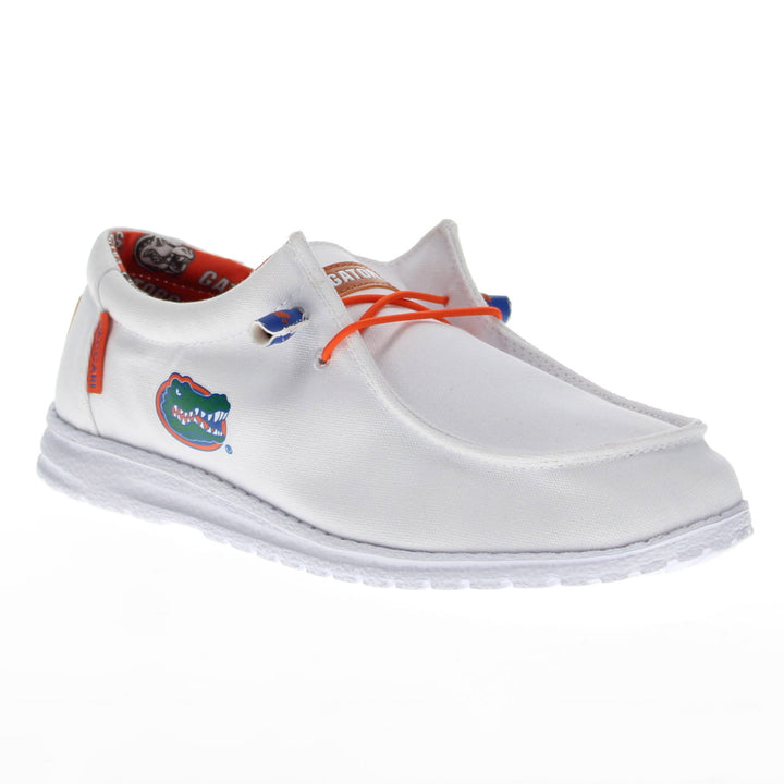 Men's University of Florida Gators White Canvas Casual Shoe by Vaccari