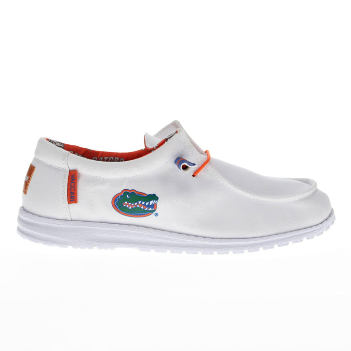 Men's University of Florida Gators White Canvas Casual Shoe by Vaccari