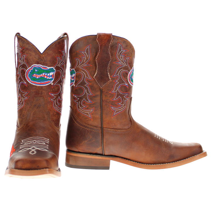 Kid's Blake University of Florida Brown Cowboy Boots by Vaccari