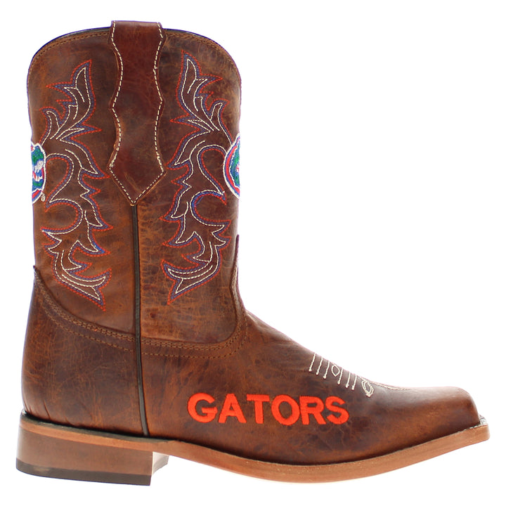 Kid's Blake University of Florida Brown Cowboy Boots by Vaccari