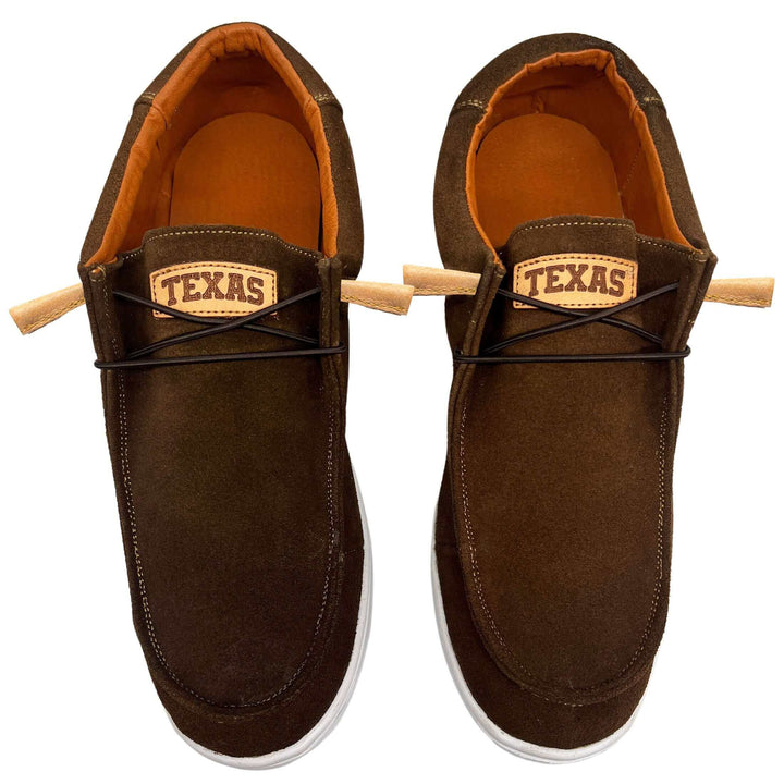 Men's University of Texas Shoes | Brown Suede Shoes | Officially Licensed | Myles