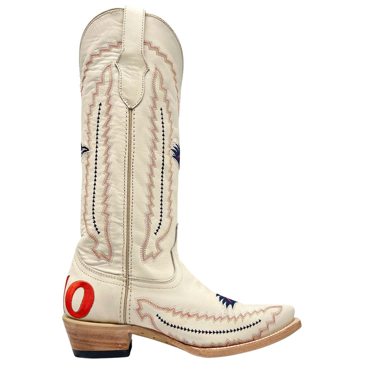 Women's UTSA Roadrunners Cowgirl Boots | UTSA White Snip Toe Boots | Officially Licensed | Naomi