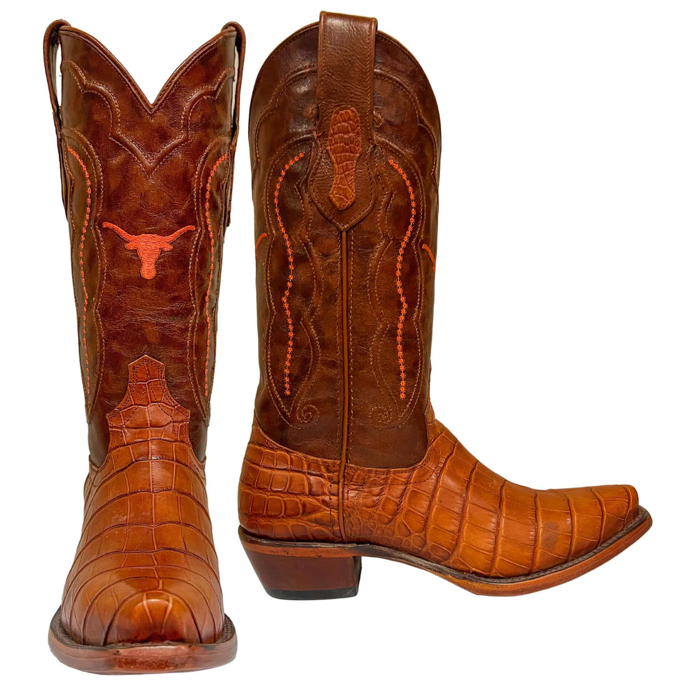 Burnt orange boots best sale