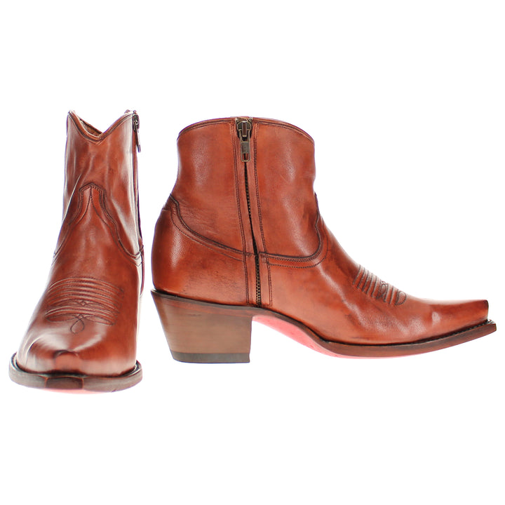 Women's Vaccari Almond Red Bottom Booties