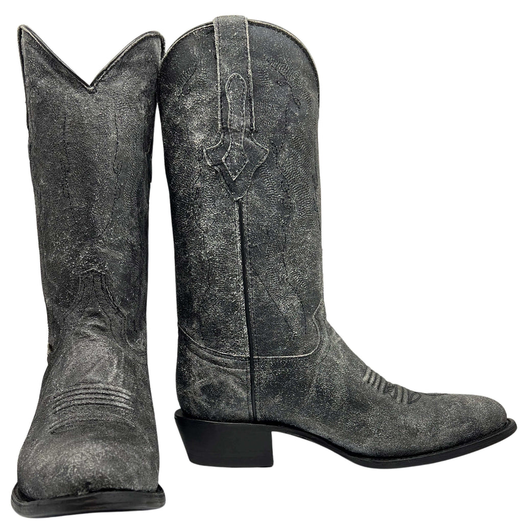 Grey suede cowboy outlet boots