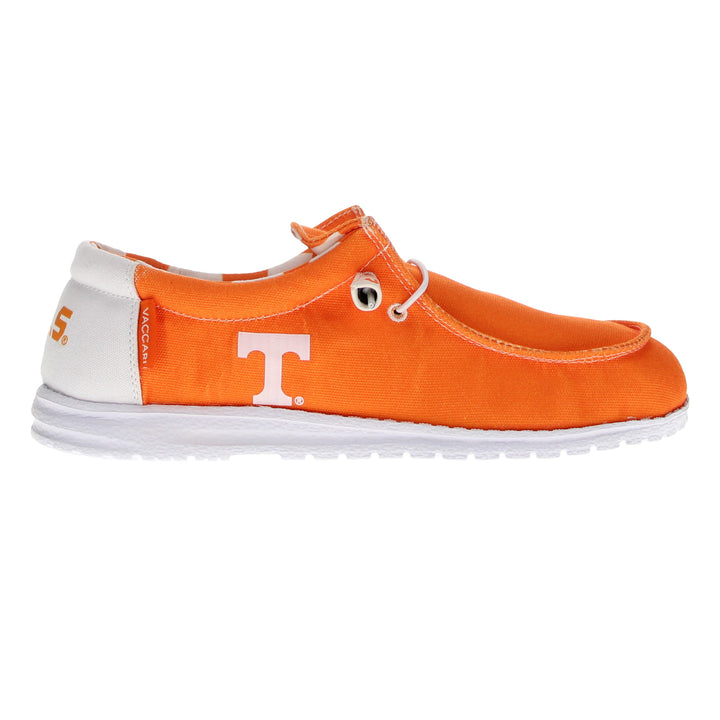 Men's University of Tennessee Vols Orange and White Canvas Casual Shoe by Vaccari