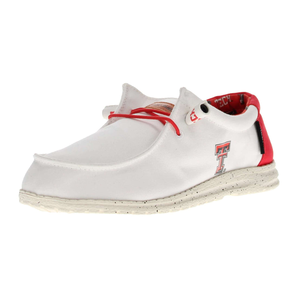 Women's Texas Tech University Off White and Red Canvas Casual Shoe by Vaccari