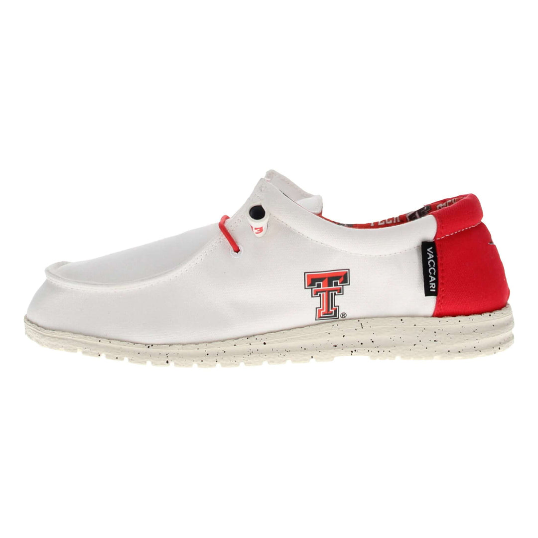 Women's Texas Tech University Off White and Red Canvas Casual Shoe by Vaccari