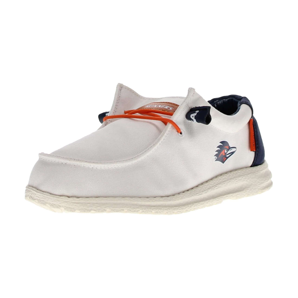 Women's UTSA Off White and Blue Canvas Casual Shoe by Vaccari