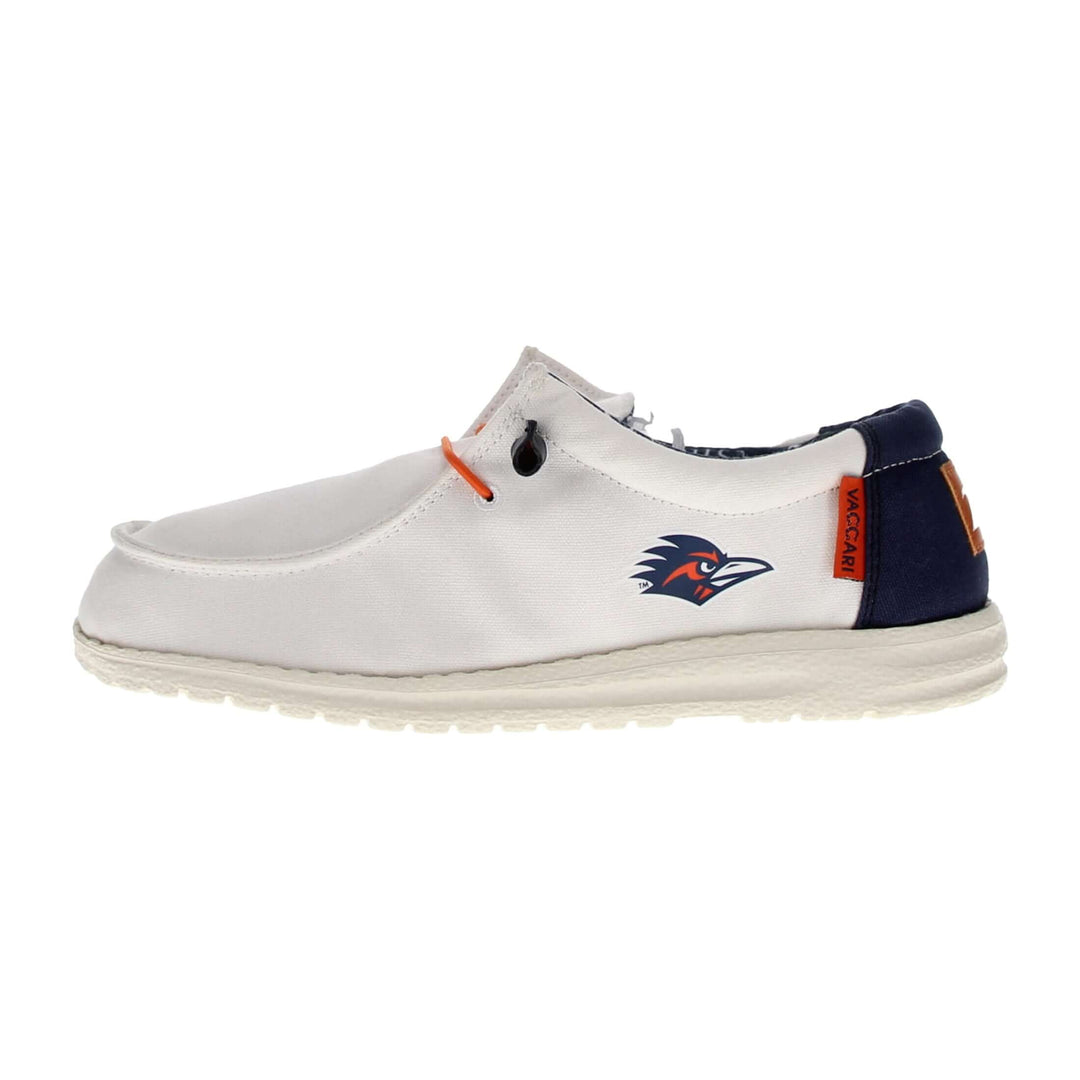 Women's UTSA Off White and Blue Canvas Casual Shoe by Vaccari